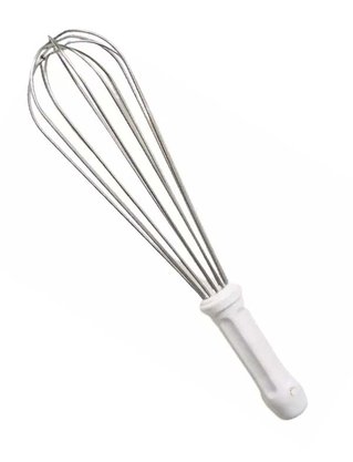 Batedor ovos tipo pera (fuê) profissional - 45cm cabo branco Batedor ovos tipo pera (fuê) profissional - 45cm cabo branco