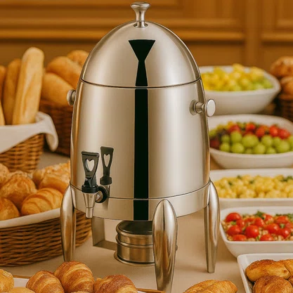 Cafeteira e suqueira 12 l inox c/ fogareiro e sup. 50703