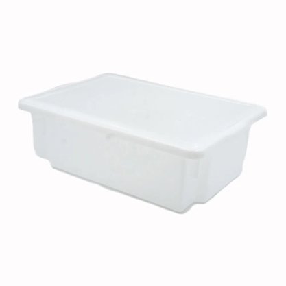 Caixa box organizadora plástico c/tampa branca 10L
