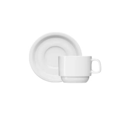 Caixa c/48pcs xicara chá texas de porcelana c/pires