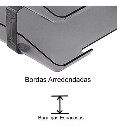 Kit com 3 Caixas Correspondência Dupla Fixa Cristal Acrimet