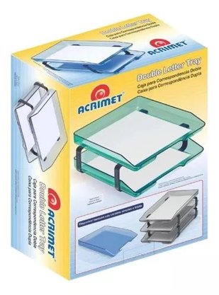 Kit com 3 Caixas Correspondência Dupla Fixa Cristal Acrimet