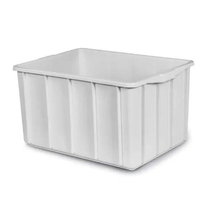 Caixa organizadora branca 130 litros sem tampa