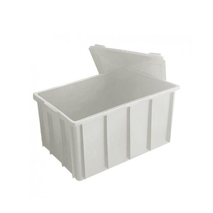 Caixa plástica branca com tampa 180 litros 88x55x47,5