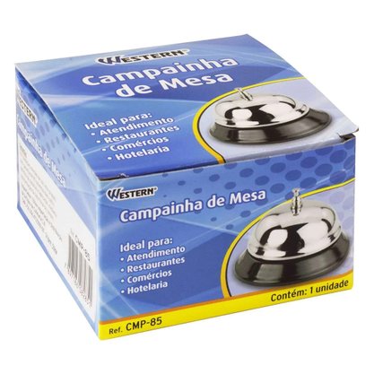 Campainha em aço inoxidável de mesa cmp85