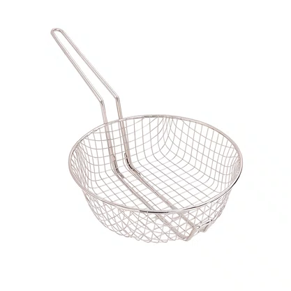 Cesto fritura redondo aramado cromado 20x43cm gp726