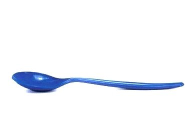 Colher kit merenda escolar plástica / cor azul