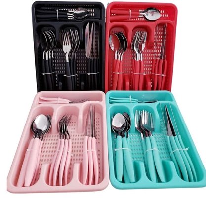 Conjunto de talheres faqueiro inox com 24 peças Conjunto de talheres faqueiro inox com 24 peças