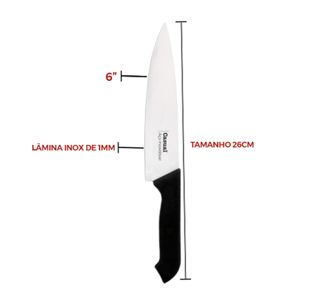 Faca casual p/ cozinha 6"