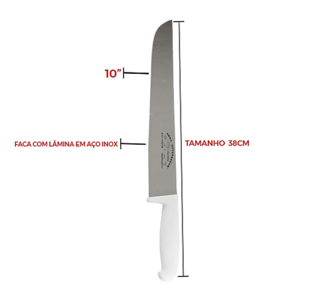 Faca para carne 10 polegadas aço inox corneta -ref 7554510