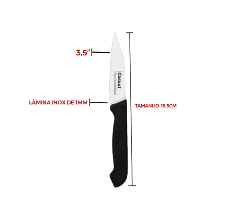 Faca casual cozinha para frutas 3,5"