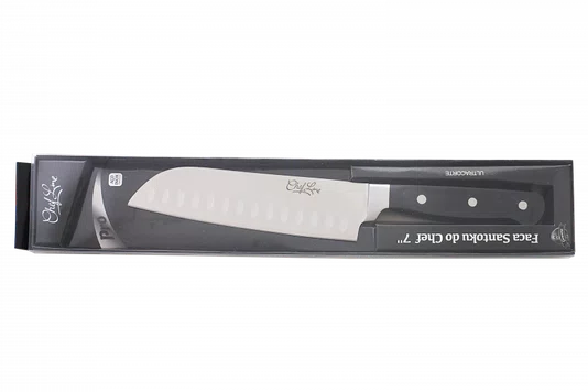 Faca santoku do chef 8" - cabo abs preto 1537