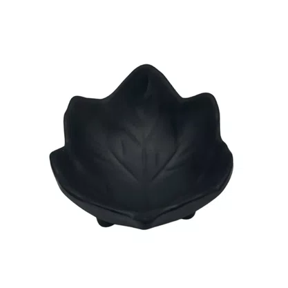 Finger food folha 9,5 x 7,8 x 3,2 cm - 62ml preto fosco 6687 weck