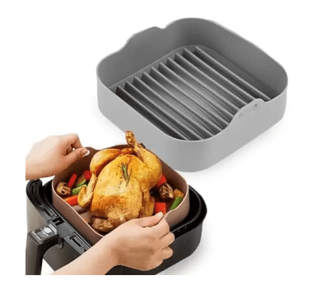 Forma de silicone para air fryer quadrada red sn22420 mimostyle