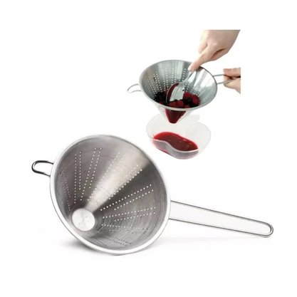 Funil peneira multiuso aço inoxidável 16 cm mimo style an2055