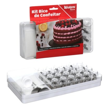 Jogo com 29 bicos para confeitar