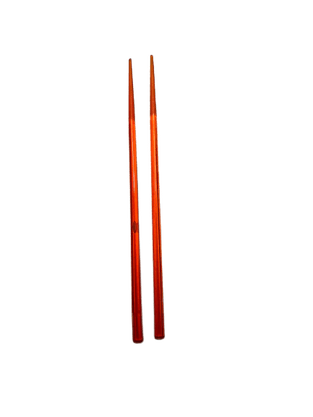 Kit Jogo 6 Pares Hashi japonês oriental acrílico laranja