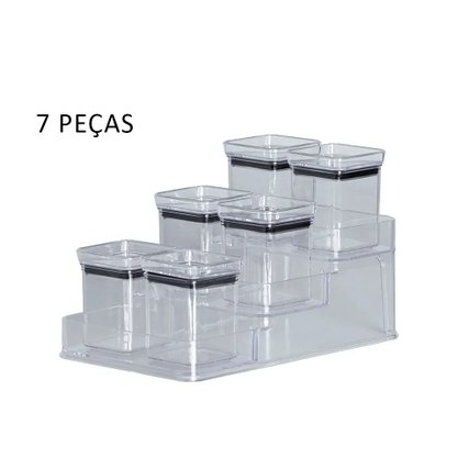 Kit porta temperos lumini c/ 7 pcs 2073 15,7 cm paramount