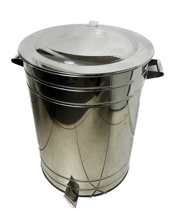 Lixeira 100l inox artinox c/pedal s/roda
