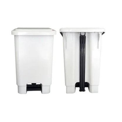 Lixeira com pedal 50l branca ref1018.1 PEAD