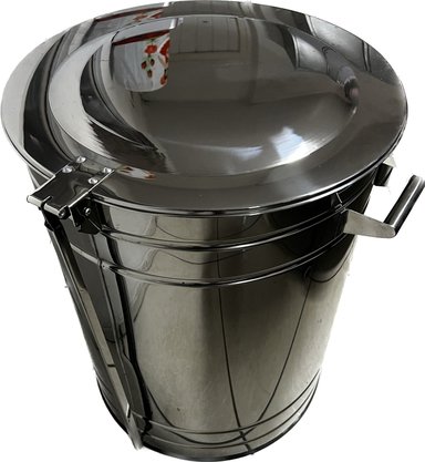 Lixeira inox 50l c/pedal c/rodinha artinox