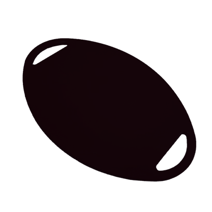 Placa oval com alça de polietileno 24x36