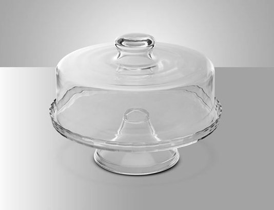 Porta bolo boleira de vidro 29cm c/pe - marca: luvidarte