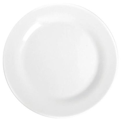 Prato raso na cor branco menu 5443 duralex