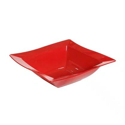 Saladeira moove quadrada 2l vermelha em polipropileno linha tropical