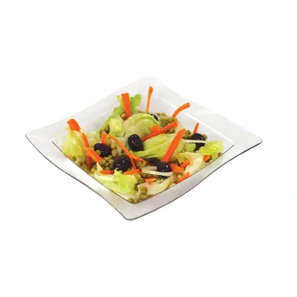 Saladeira moove quadrada 800ml branca em polipropileno linha tropical