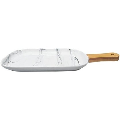 Tábua servir marble de porcelana com 35cm - Durabilidade Superior