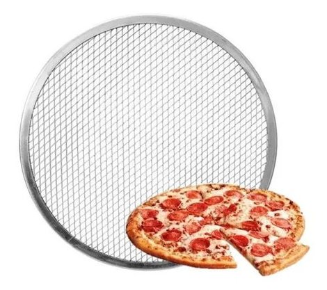 Tela para assar pizza c/15cm em aluminio - marca: goldpan