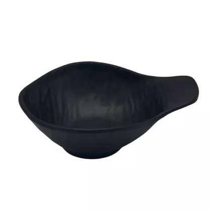 Tigela redonda com aba 13,8 x 11 x 4,5 cm - 150ml preto fosco 6688 weck