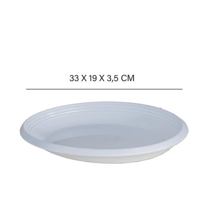 Travessa oval le chef branca 33 x 19 x 3,5 cm 1807 paramount