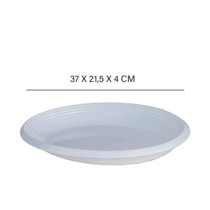Travessa oval le chef branca 37 x 21,5 x 4 cm 1808 paramount