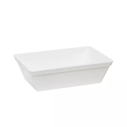 Travessa stillo retangular 5l branca em polipropileno linha tropical