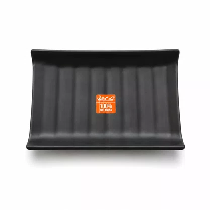 Travessa tipo telha 20 x 10,5 x 3 cm preto fosco 6683 weck