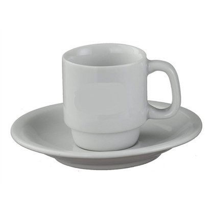 Xícara café texas de porcelana c/pires 65ml