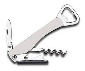 Abridor canivete saca rolhas inox para vinho e garrafa