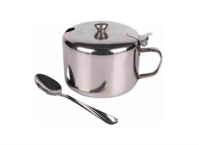 Açucareiro aço inoxidável 250g c/ colher 623574 fratelli