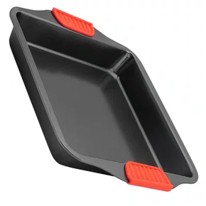 Assadeira antiaderente c/ pegador silicone 40,5x25,5cm (33,5x23) - cm24 13026 inga