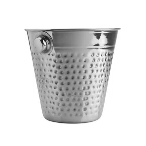 Balde de gelo martelado inox 1l 14cm