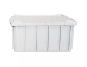 Caixa organizadora 36l com tampa branca 14540 lar plasticos