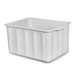Caixa plástica branca sem tampa 180 litros 88x55x47,5