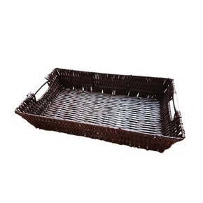 Cesto retangular de fibra sintética com alça 41x24x8cm gp241