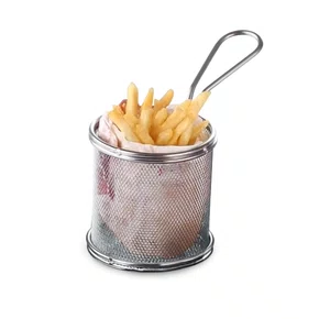 Cesta para servir redonda inox 17x11x13 cm 1316