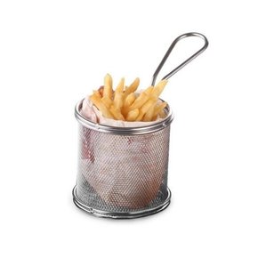 Cesta para servir redonda inox 17x11x13 cm 1316