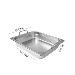 Cuba gastronômica gn 1/2 x 65mm c/alça gp inox
