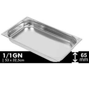 Cuba sem alça inox 1/1 gn 65 para buffet 50508