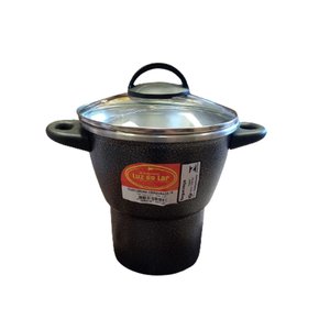 Cuscuzeira cônica n° 18 c/ tampa de vidro luz do lar